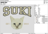 Suki Cat Embroidery File 6 sizes
