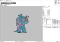 Sully N Boo Embroidery File 5 sizes