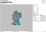 Sully N Boo Embroidery File 5 sizes