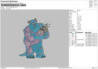 Sully N Boo Embroidery File 5 sizes