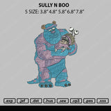 Sully N Boo Embroidery File 5 sizes