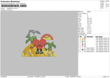 Summer Love Embroidery File 4 size