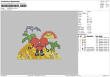 Summer Love Embroidery File 4 size