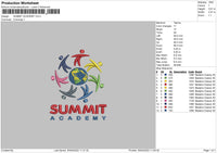 Summit Academy Embroidery File 4 size