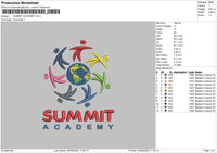 Summit Academy Embroidery File 4 size