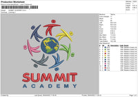 Summit Academy Embroidery File 4 size