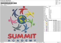 Summit Academy Embroidery File 4 size