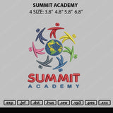 Summit Academy Embroidery File 4 size