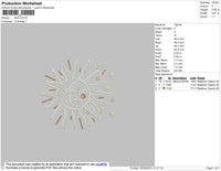 Sun Embroidery File 4 size