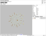 Sun Embroidery File 4 size