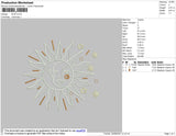 Sun Embroidery File 4 size