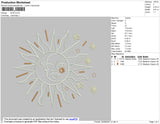 Sun Embroidery File 4 size