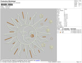 Sun Embroidery File 4 size