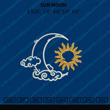 Sun Moon Embroidery File 4 size