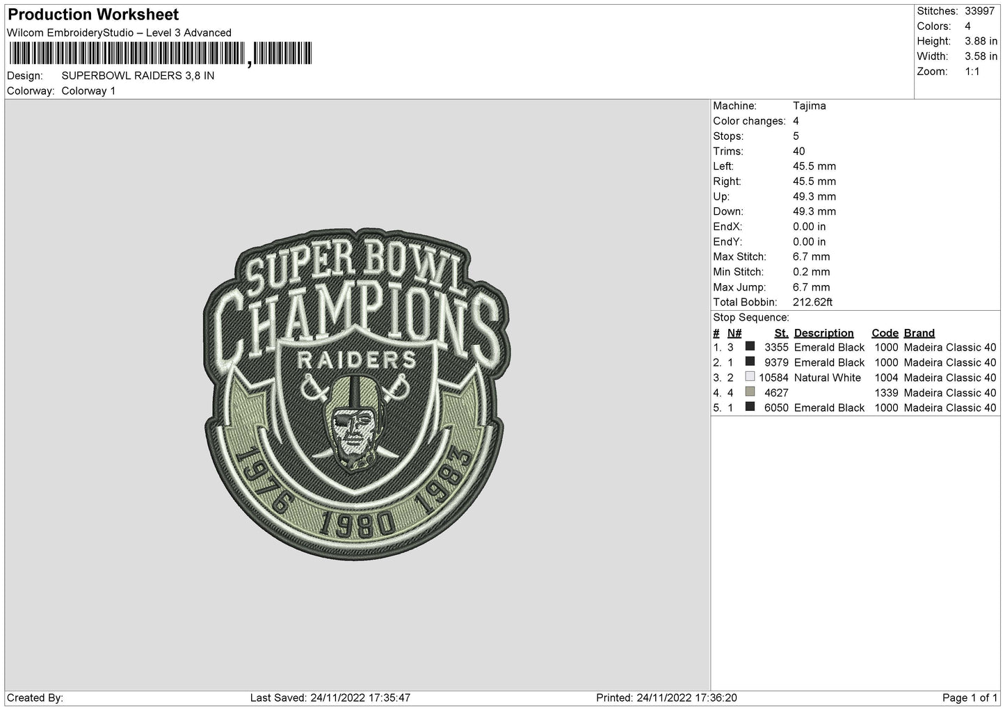 Superbowl Embroidery File 6 sizes