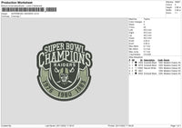 Superbowl Embroidery File 6 sizes