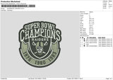 Superbowl Embroidery File 6 sizes