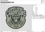 Superbowl Embroidery File 6 sizes