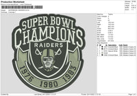 Superbowl Embroidery File 6 sizes