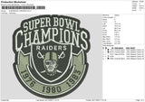 Superbowl Embroidery File 6 sizes