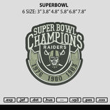 Superbowl Embroidery File 6 sizes