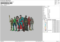 Superhero 23 Embroidery File 6 sizes