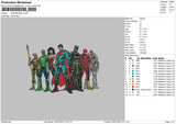 Superhero 23 Embroidery File 6 sizes
