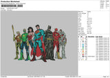 Superhero 23 Embroidery File 6 sizes