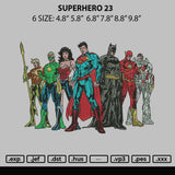 Superhero 23 Embroidery File 6 sizes