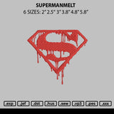 Superman Melt Embroidery File 6 sizes