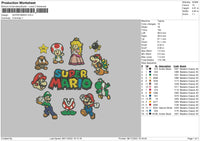 Super Mario Embroidery File 6 sizes