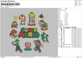 Super Mario Embroidery File 6 sizes