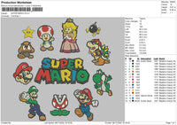 Super Mario Embroidery File 6 sizes