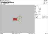 Mario Hand 02 Embroidery File 6 sizes