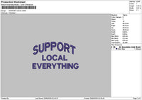 Localtext 01 Embroidery File 6 sizes