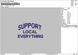 Localtext 01 Embroidery File 6 sizes