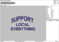 Localtext 01 Embroidery File 6 sizes
