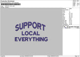 Localtext 01 Embroidery File 6 sizes