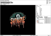 Supremetext Melt 01 Embroidery File 6 sizes