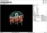 Supremetext Melt 01 Embroidery File 6 sizes