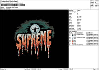 Supremetext Melt 01 Embroidery File 6 sizes