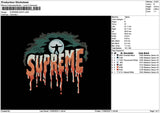 Supremetext Melt 01 Embroidery File 6 sizes