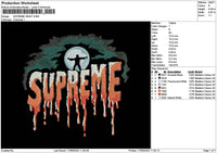 Supremetext Melt 01 Embroidery File 6 sizes