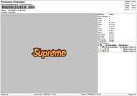 Supremetext Flame Embroidery File 6 sizes