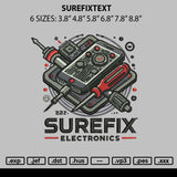 Surefixtext Embroidery File 6 sizes