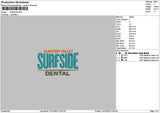 Surfsidetext Embroidery File 6 sizes