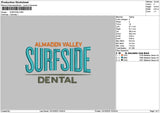 Surfsidetext Embroidery File 6 sizes