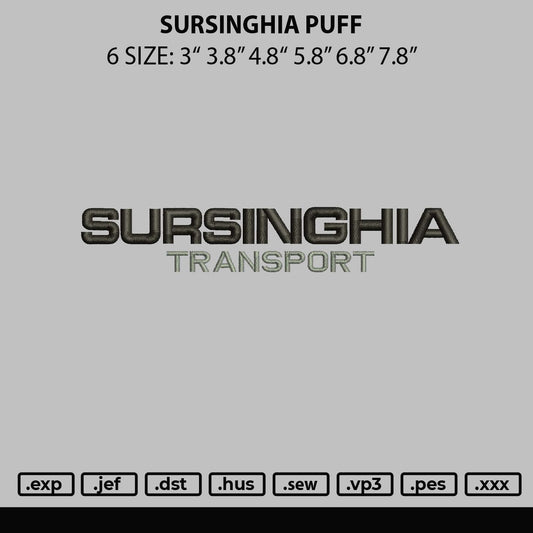 Sursinghia Puff Embroidery File 6 sizes
