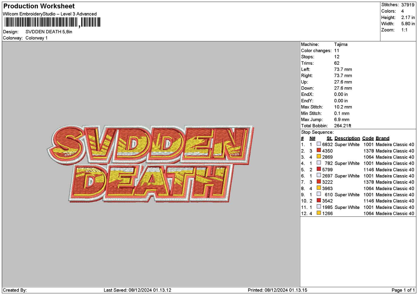 Svddentext Embroidery File 6 sizes