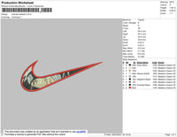 Swoosh Kakashi 04 Embroidery File 4 size